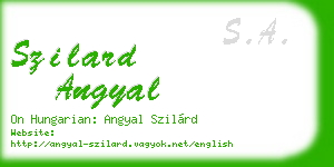 szilard angyal business card